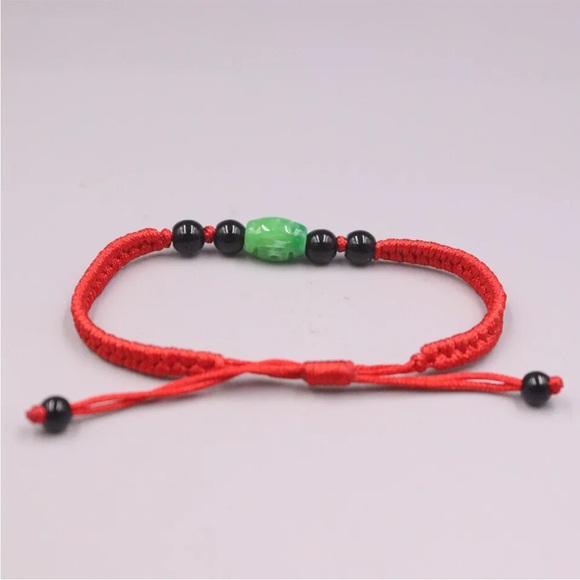💖 Jade Macrame Bracelet 7”-8” adjustable NEW - Picture 2 of 5
